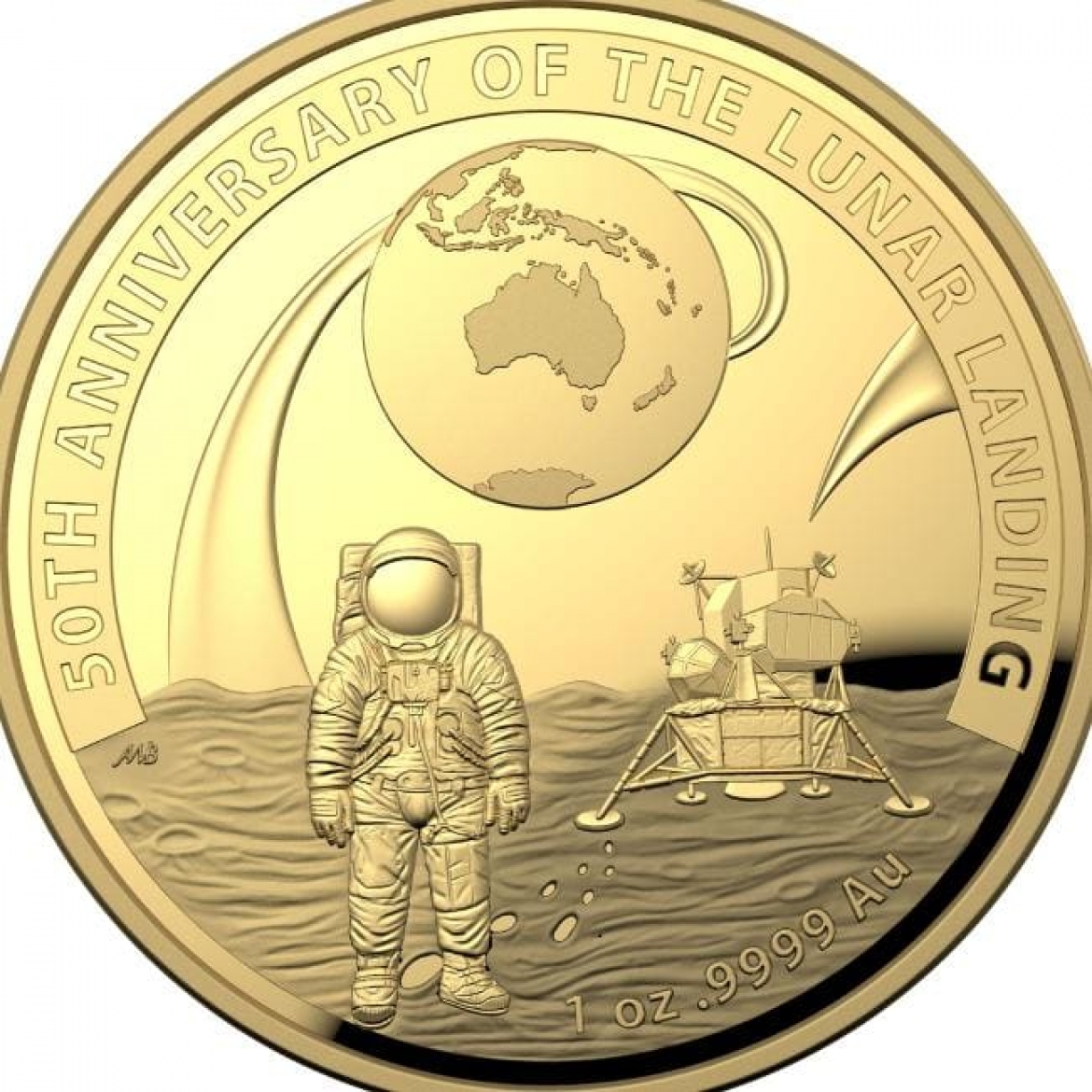 Австралийский Монетный двор выпустил монету в честь 50-летия высадки на Луну