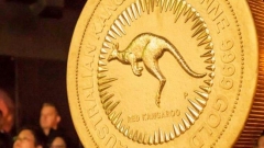 Австралийская золотая монета весом в 1 тонну выставлена в Нью-Йорке